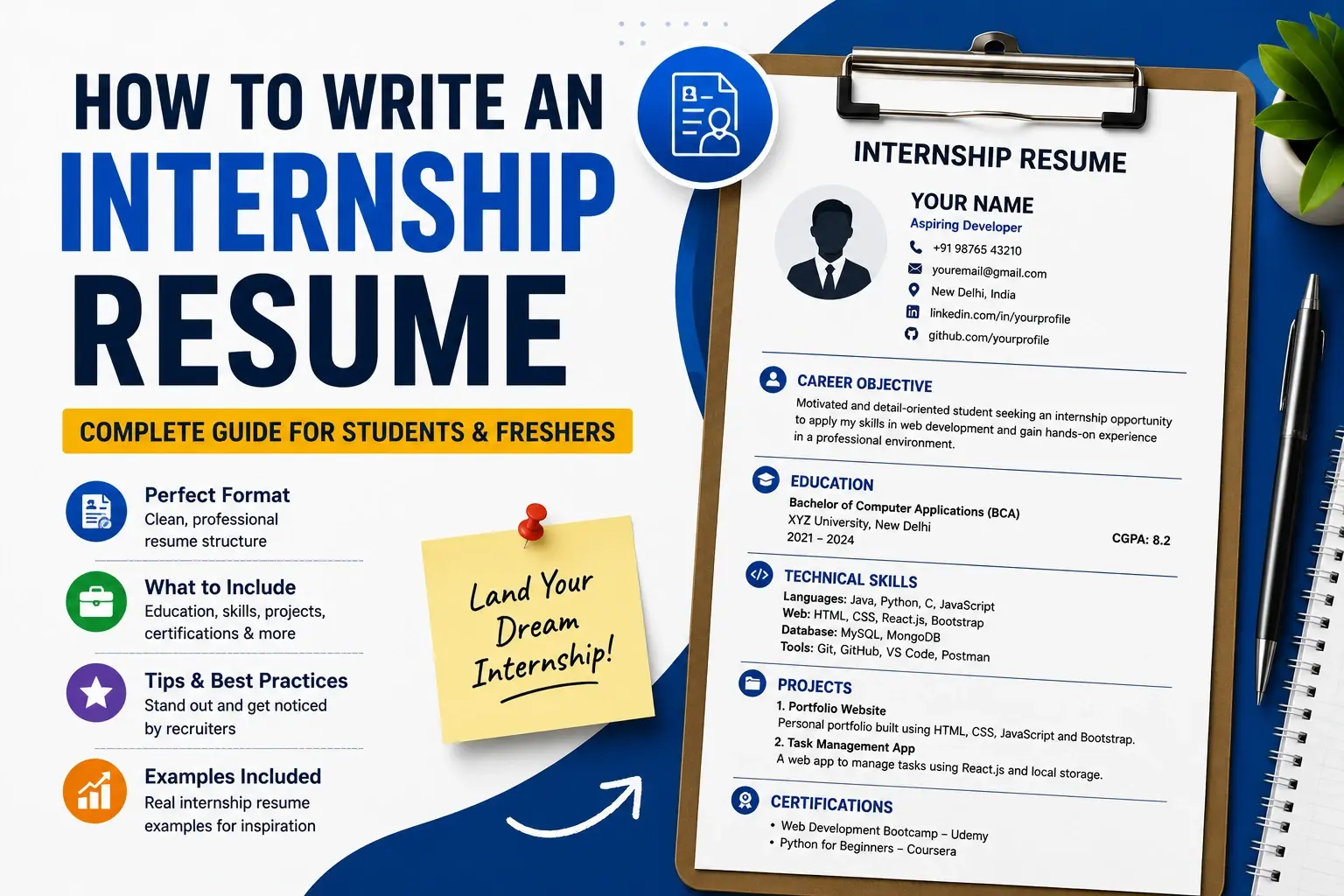 How to Write an Internship Resume featured image